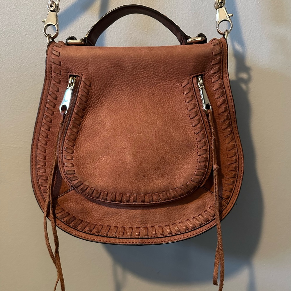 Rebecca Minkoff Brown Suede Crossbody Saddle Bag